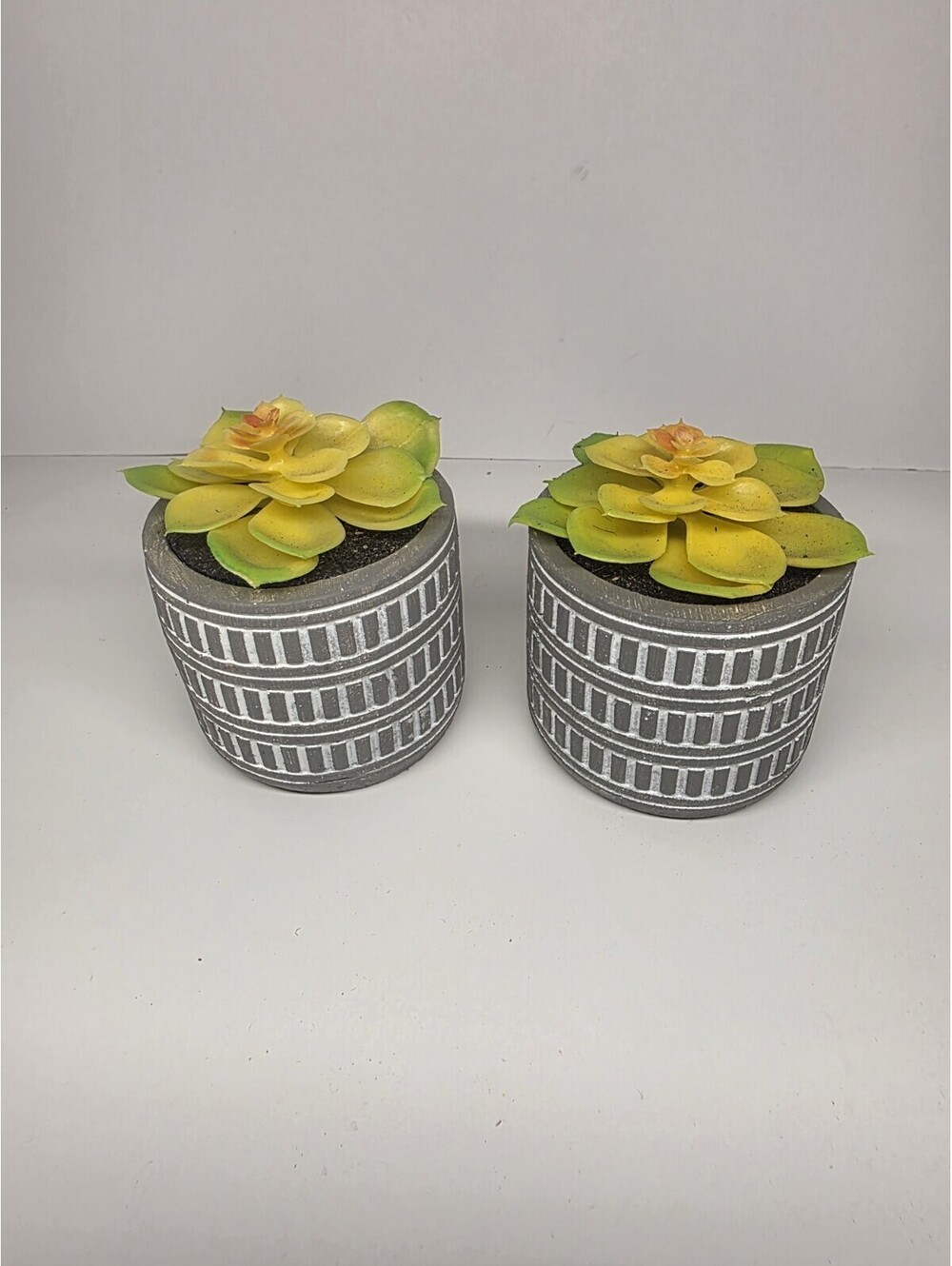 Artificial Succulent Home Garden Decor Plant In A Pot 2 Pack
